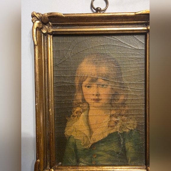 Vintage Gold Framed Portrait Art Prince Octavius of BRITAIN KING GEORGE III Son - Picture 5 of 13